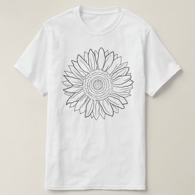 Camiseta girasol (Diseño del anverso)