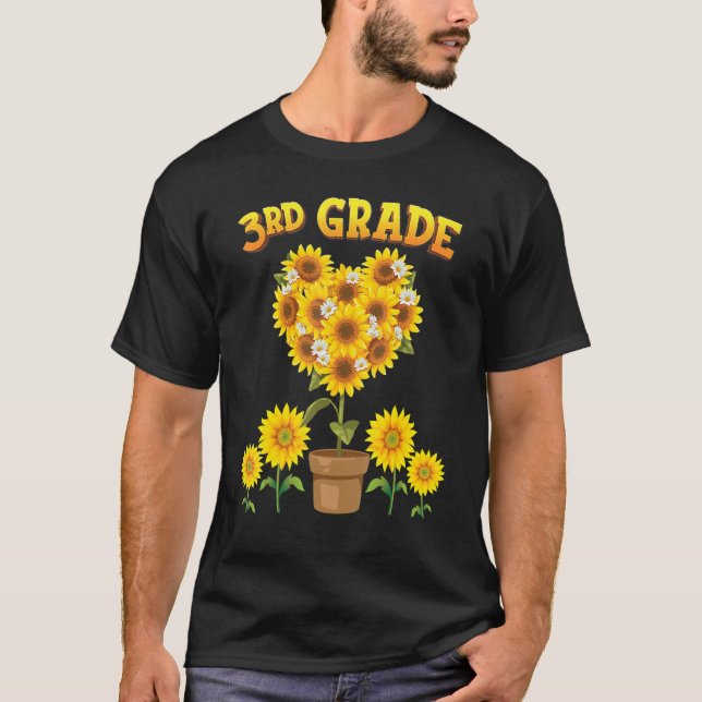 Camiseta Girasol 3º Grado Bienvenidos De Nuevo A La Escuela (Anverso)