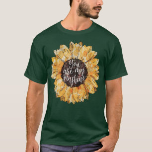 Camiseta Girasol amarillo, acuarela, lindo, sol, flor