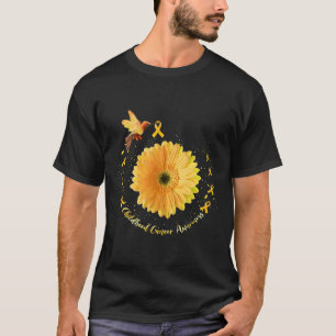 Camiseta Girasol Amarillo Colibrí Conciencia del Cáncer Inf