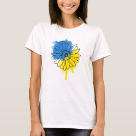 Camiseta Girasol azul y amarillo al estilo ucraniano