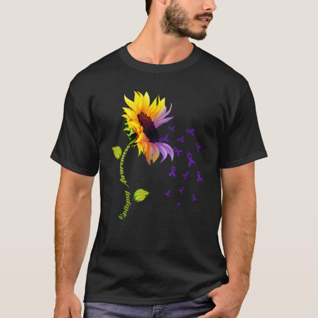 Camiseta Girasol con cinta morada Epilepsia Awareness Da (Anverso)