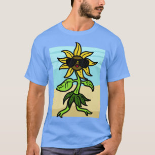 Camiseta Girasol con gafas de sol en el sol
