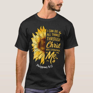 Camiseta Girasol Cristiano Puedo Hacer Todas Las Cosas Reli