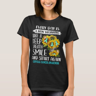 Camiseta girasol de cáncer cervical