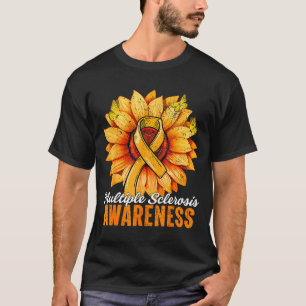 Camiseta Girasol de cinta naranja Conciencia de Esclerosis