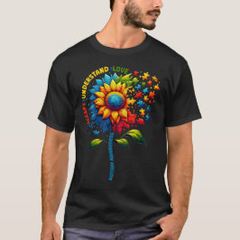 Camiseta Girasol de Conciencia del Autismo Hombres Mujeres 