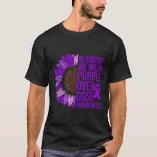 Camiseta Girasol de Conciencia sobre Sobredosis En Agosto N