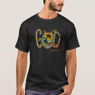 Camiseta Girasol de Cuero de Vaca Con Dios Todo es Posible