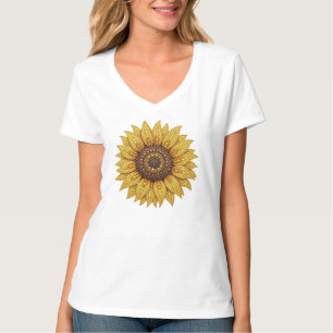 Camiseta Girasol de diamante falso