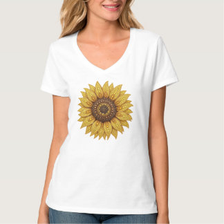 Camiseta Girasol de diamante falso