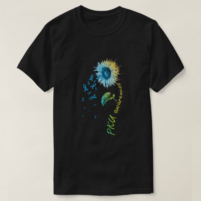Camiseta Girasol de sensibilización de la PKU (Diseño del anverso)