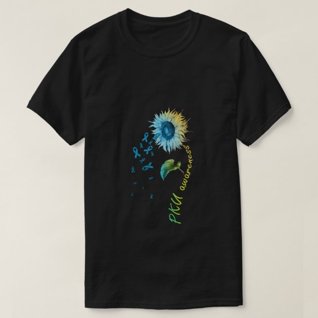 Camiseta Girasol de sensibilización de la PKU (Diseño del anverso)