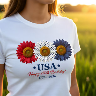Camiseta Girasol del 250 cumpleaños de EE. UU.