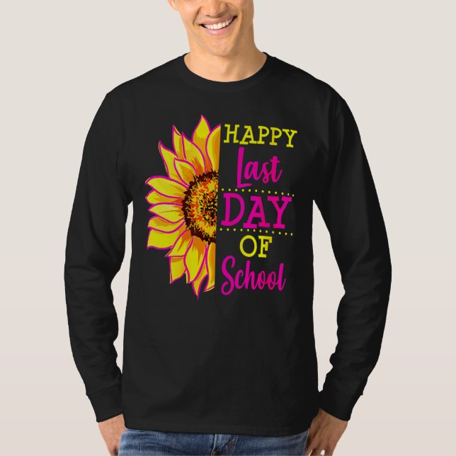 Camiseta Girasol El Último Día Del Profesor De La Escuela A (Anverso)