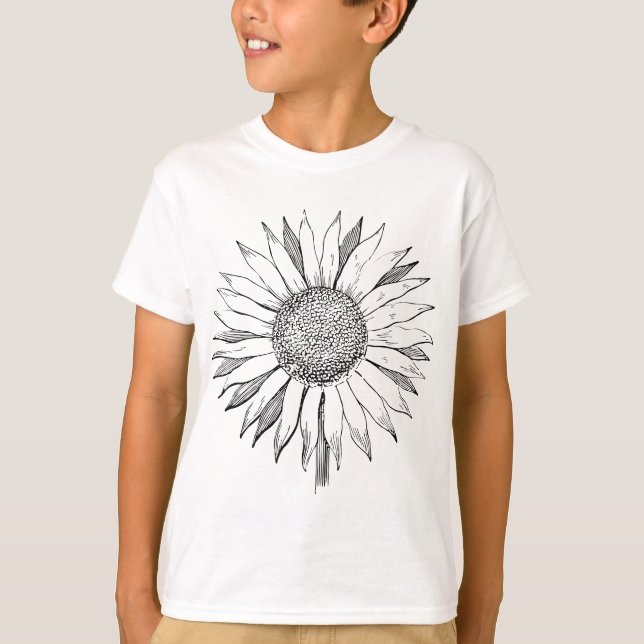 Camiseta Girasol Ilustrado (Anverso)