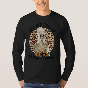 Camiseta Girasol Leopardo Esqueleto Sujetador Pelo Arriba V