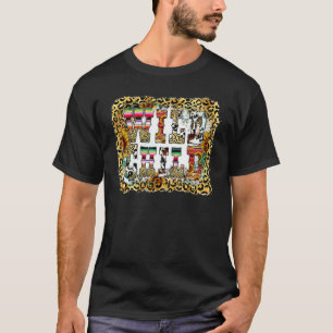 Camiseta Girasol Leopardo Salvaje Cuero de Vaca Occidental
