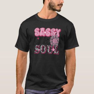 Camiseta Girasol Leopardo Sassy Little Soul País Occidental