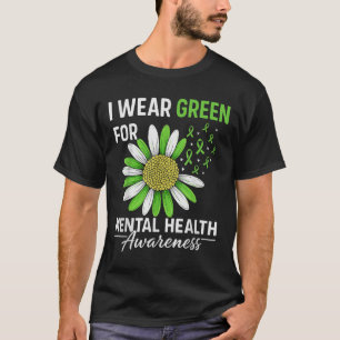 Camiseta Girasol Llevo Verde Para La Conciencia Sobre La Sa