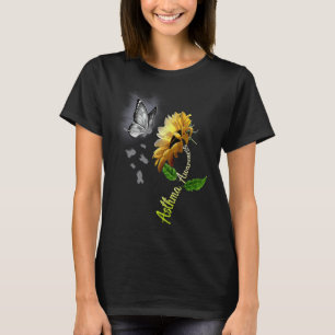 Camiseta Girasol Mariposa Conciencia del Asma