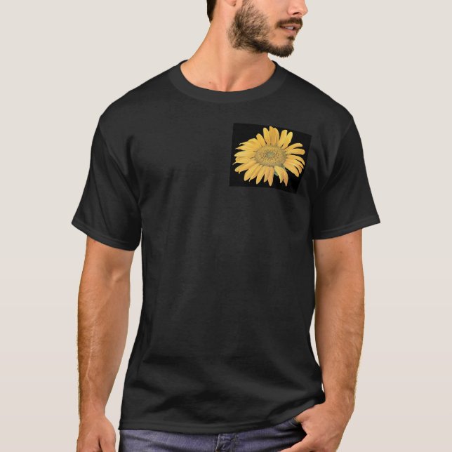 Camiseta girasol más pequeño en esquina (Anverso)