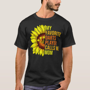 Camiseta Girasol Mi jugador favorito de dardos me llama mam