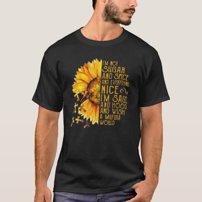 Camiseta Girasol No soy Azúcar, Especias y todo N (Anverso)
