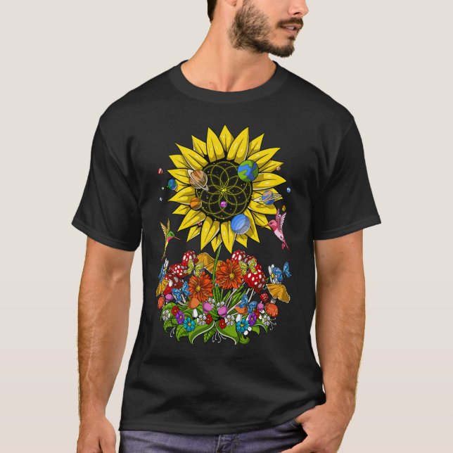 Camiseta Girasol Psicodélico (Anverso)