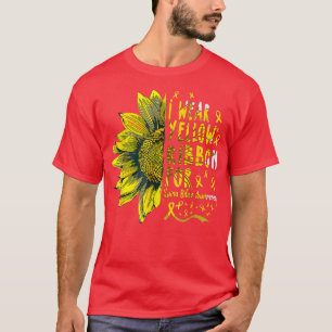 Camiseta Girasol que llevo cinta amarilla para Spina Bifida