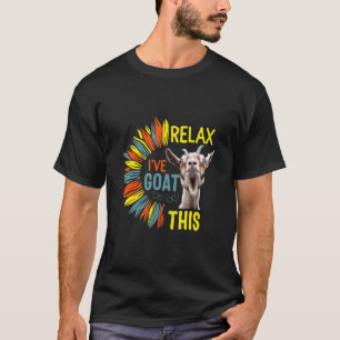 Camiseta Girasol Relájate He ido a este animal cabra dicho