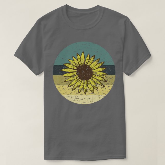 Camiseta Girasol retro (Diseño del anverso)