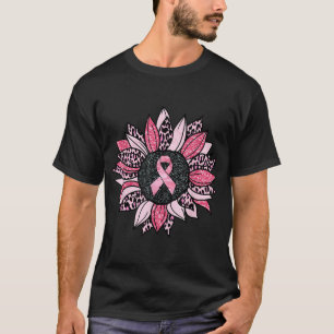Camiseta Girasol Rosa Conciencia del Cáncer de Mama Mujeres