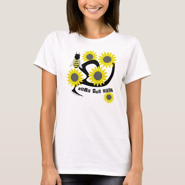 Camiseta Girasol Salven a las abejas tee (Anverso)