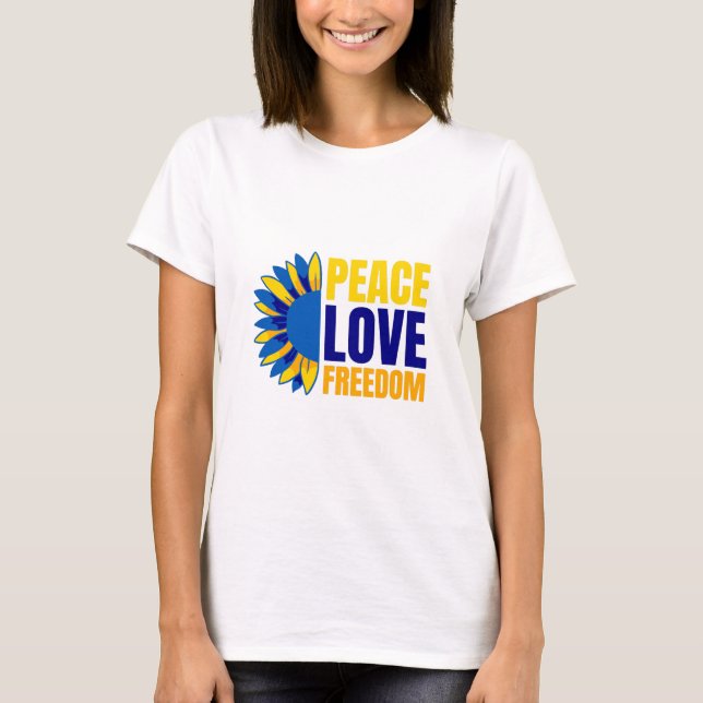 Camiseta Girasol ucraniano - Apoya a Ucrania (Anverso)