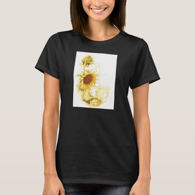 Camiseta Girasol vintage en la luz (Anverso)