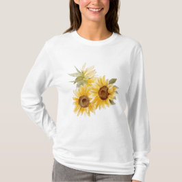 Camiseta Girasoles al Acuarela