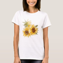 Camiseta Girasoles al Acuarela