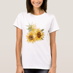 Camiseta Girasoles al Acuarela