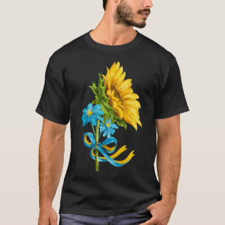 Camiseta Girasoles de Ucrania y flores silvestres en Ucrani