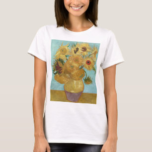 Camiseta Girasoles de Van Gogh - Impresionismo Azul y Amari