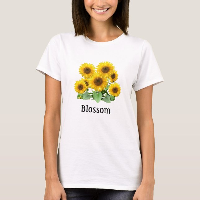 Camiseta Girasoles florecidos (Anverso)