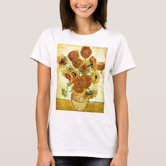 Camiseta Girasoles que pintan a Van Gogh (Anverso)
