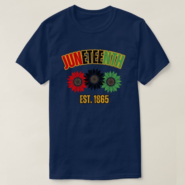 Camiseta Girasoles verdes rojos de junio (Diseño del anverso)