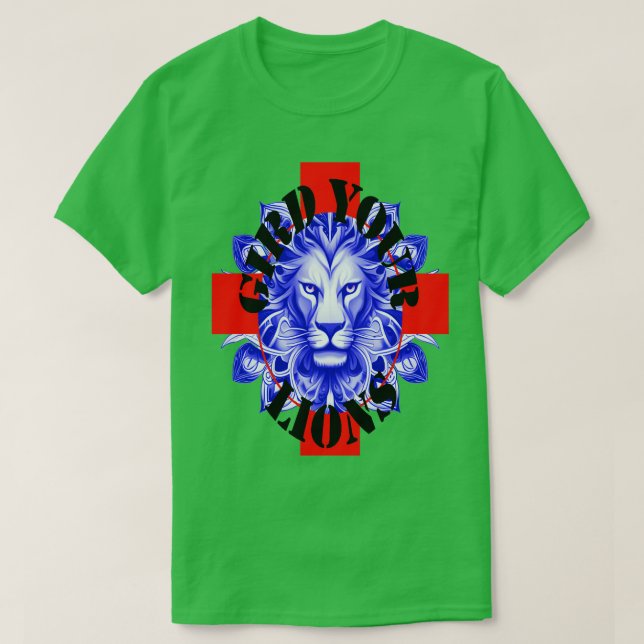 Camiseta Gird Your Lions England Coach Fun Idiom Blue Lion (Diseño del anverso)