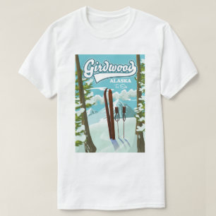 Camiseta Girdwood Alaska a esquiar