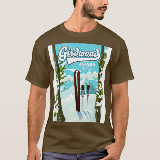 Camiseta Girdwood Alaska a esquiar