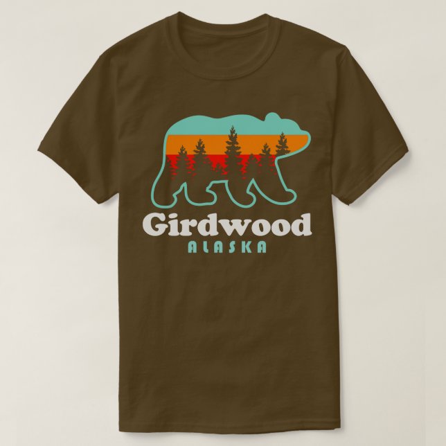 Camiseta Girdwood Alaska Bear Vacation Trip (Diseño del anverso)