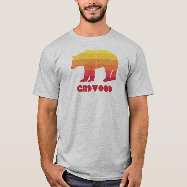 Camiseta Girdwood Alaska Rainbow Bear (Anverso)