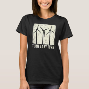 Camiseta Gire el bebé Gira el viento Energía renovable Vien